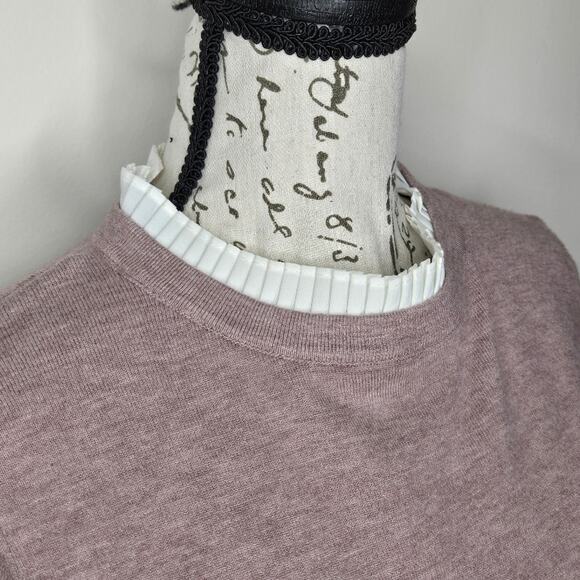 MILANO Womens Rose Pink Longsleeve Blousey Sweater Keyhole Back Closure Size M - Picture 6 of 8